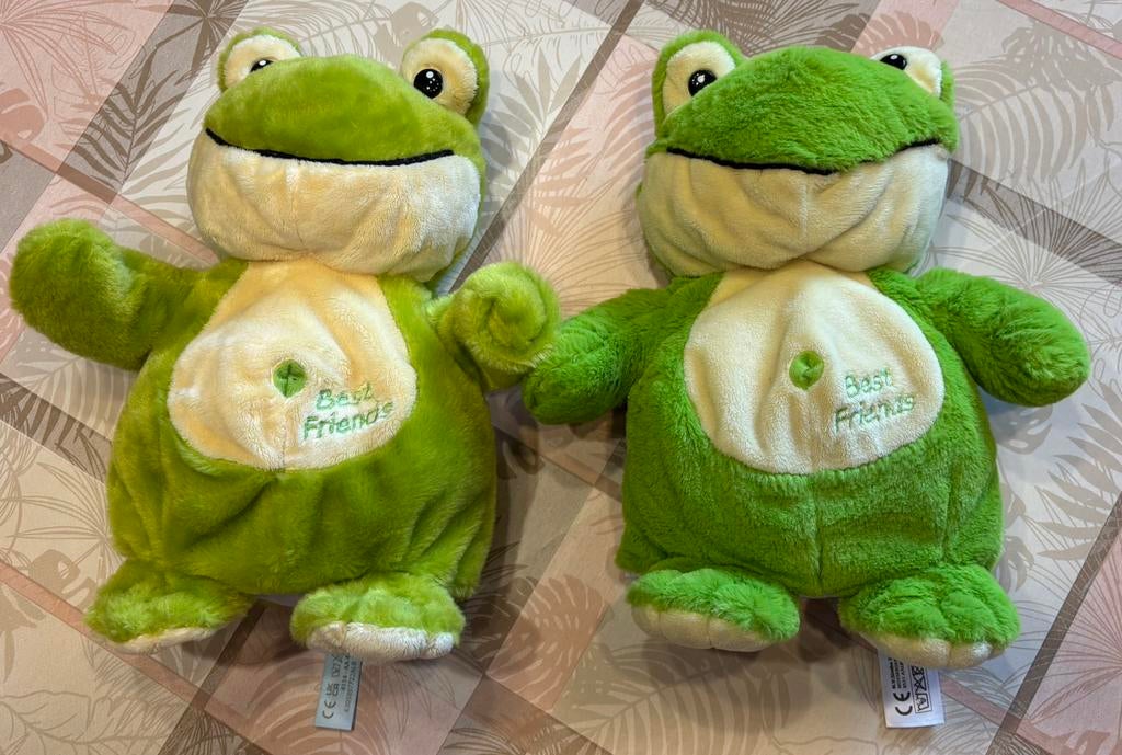 2x kikker handpoppen,Best Friend/Nicotoy., Ophalen of Verzenden, Zo goed als nieuw, Kikker
