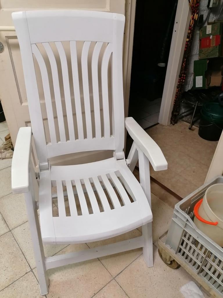 Tuinstoel Nardi (plooibaar) met of zonder kussen, Tuin en Terras, Ophalen, Zo goed als nieuw, Kunststof