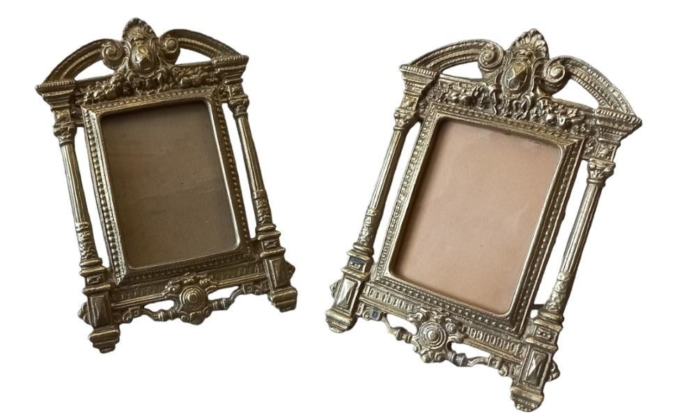 paar bronzen fotokaders, Antiek en Kunst, Ophalen