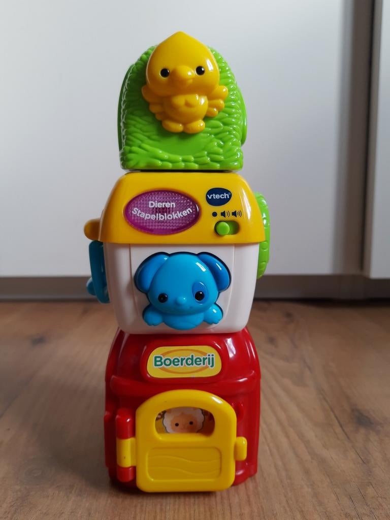 VTech dieren stapelblokken, Kinderen en Baby's, Speelgoed | Vtech, Ophalen of Verzenden, Zo goed als nieuw, 6 maanden tot 2 jaar