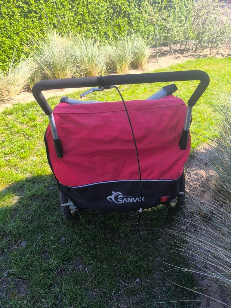 Fietskar voor 1 of 2 kinderen, Gebruikt, Opvouwbaar, Kinderkar, 40 tot 60 kg