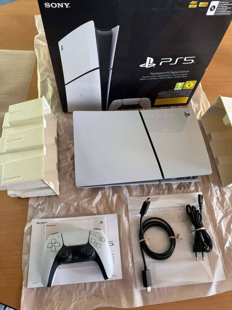 Sony PlayStation 5 Digital Edition Wit, Zwart, Games en Spelcomputers, Ophalen of Verzenden, Zo goed als nieuw, Playstation 5