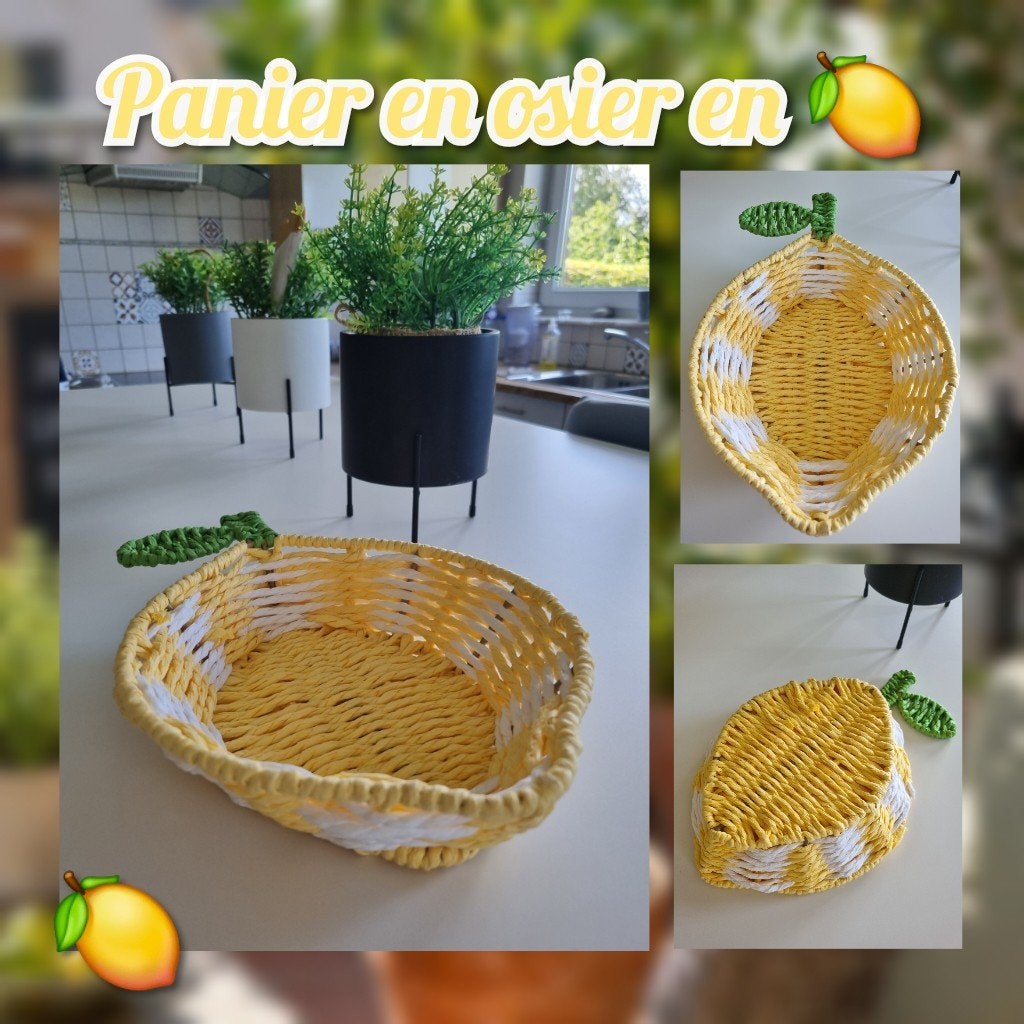 Panier en osier en forme de, Huis en Inrichting, Woonaccessoires | Schalen en Manden, Mand, Nieuw, Ophalen of Verzenden, Riet