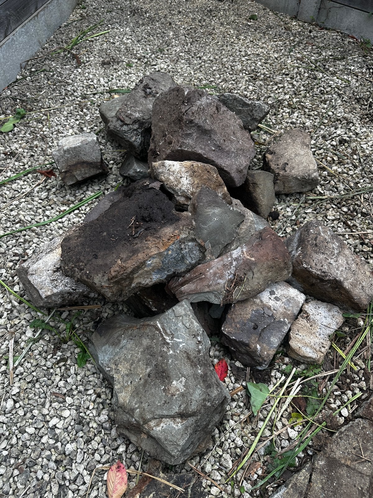 Rotsstenen vijver, Tuin en Terras, Ophalen, Gebruikt, Grijs, Overige typen