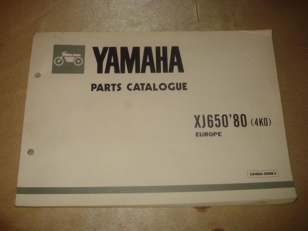 YAMAHA XJ650 '80 Ancien Catalogue des Pièces Détachées, Motoren, Handleidingen en Instructieboekjes, Ophalen of Verzenden, Yamaha