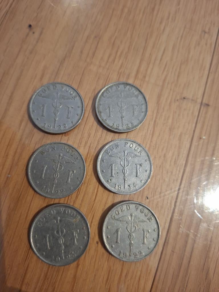 Oude Belgische munten jaar 1922, Postzegels en Munten, Ophalen of Verzenden