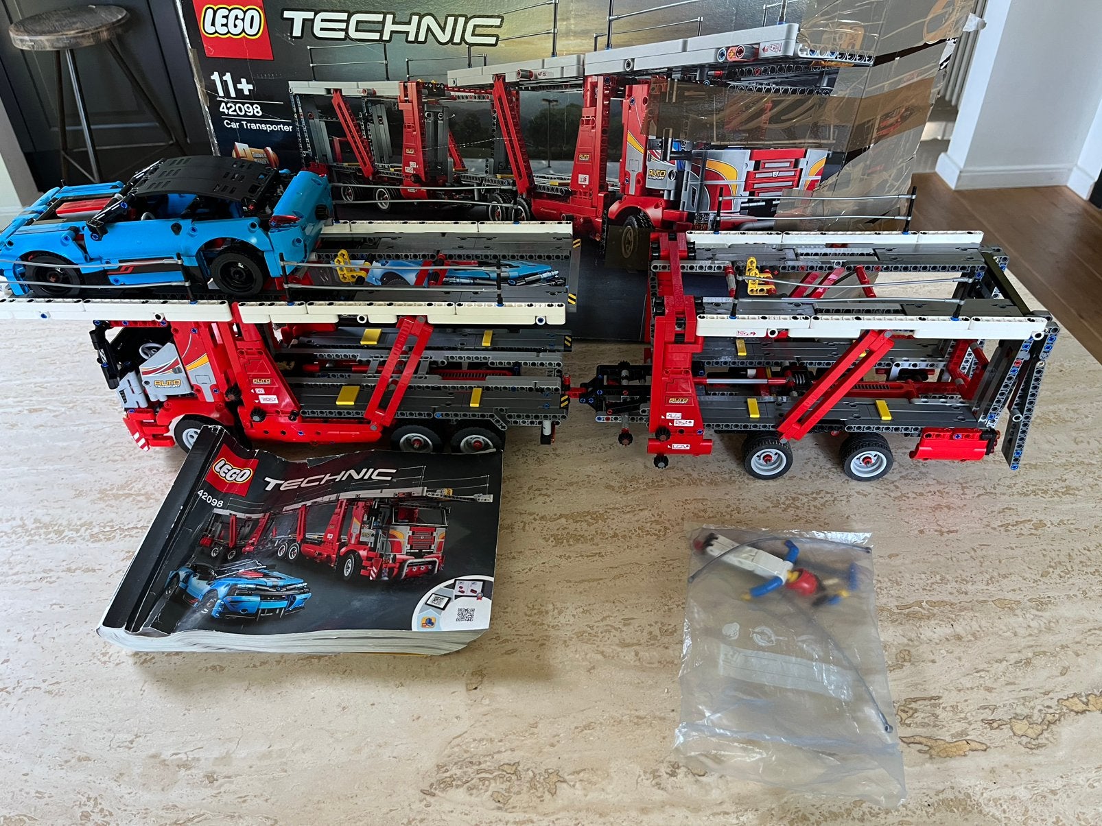 Lego 42098 car transporter, Gebruikt, Ophalen of Verzenden, Lego, Inclusief doos