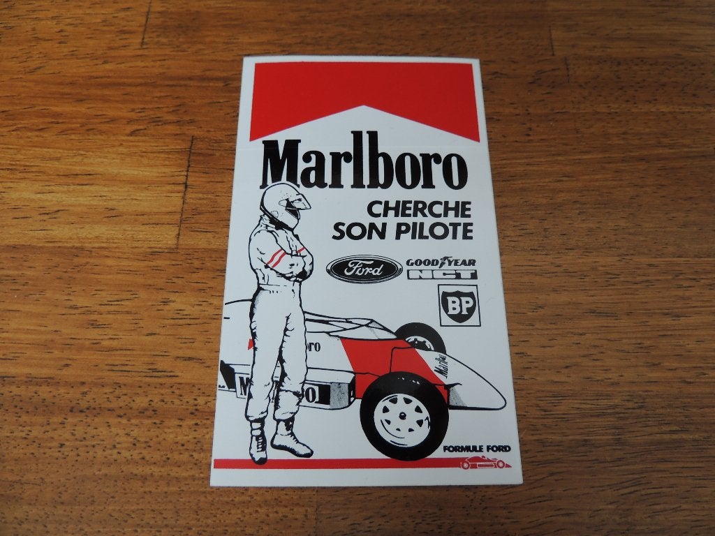Marlboro Cherche son pilote Formule Ford sticker, Envoi, Comme neuf, Voiture ou Moto