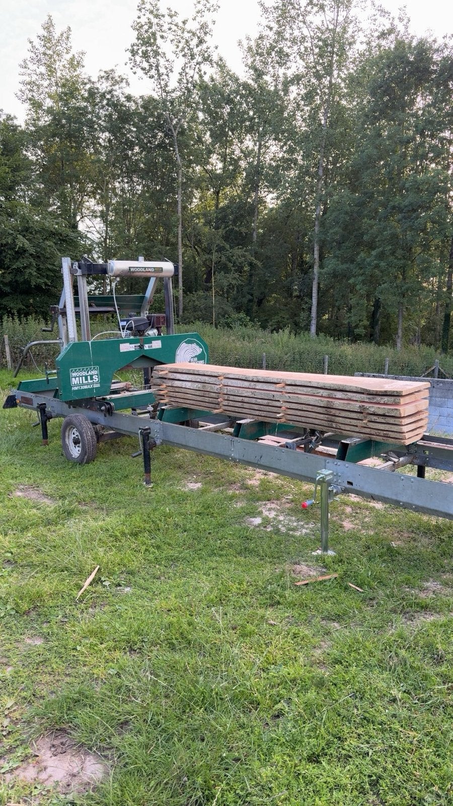 Scierie mobile à domicile, Enlèvement