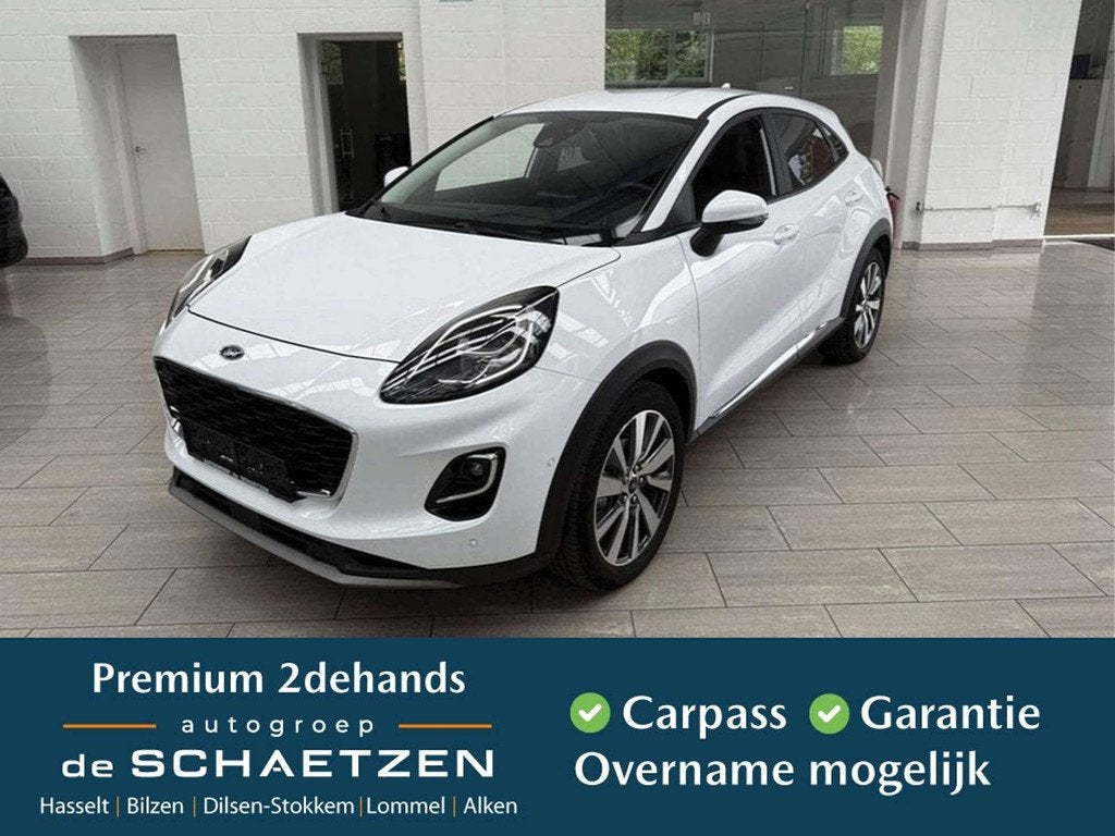 Ford Puma Titanium X 1.0 Ecoboost (bj 2023), Auto's, Wit, Multifunctioneel stuurwiel, SUV of Terreinwagen, 999 cc