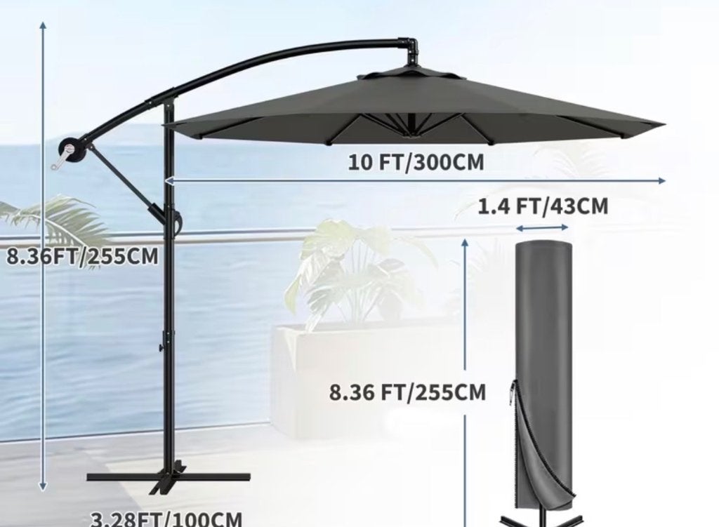 Parasol, Jardin & Terrasse, Neuf, Enlèvement ou Envoi, Étanche, 2 à 3 mètres