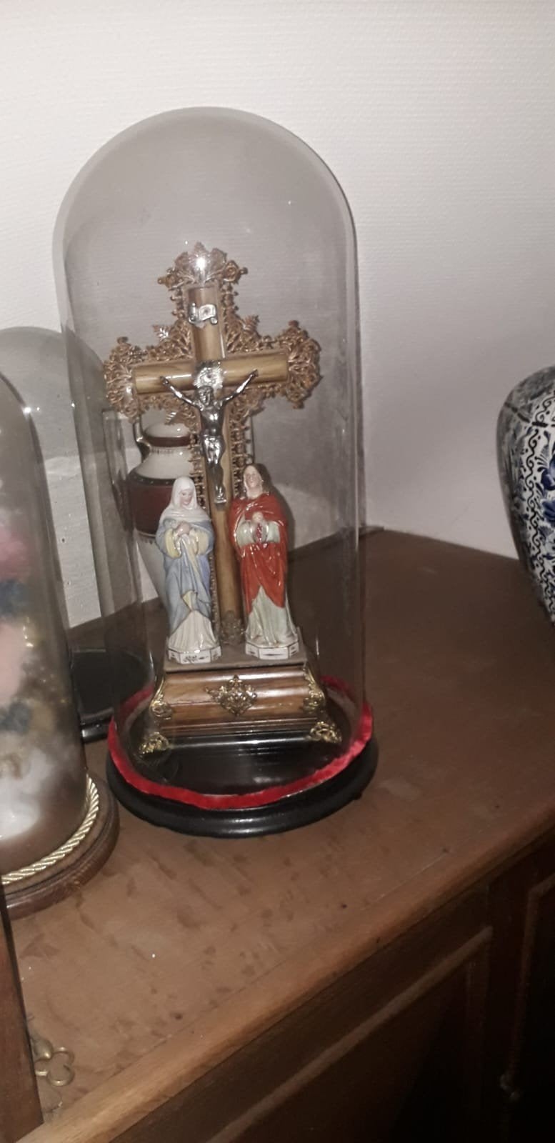 Kruis afname onder stolp, Ophalen