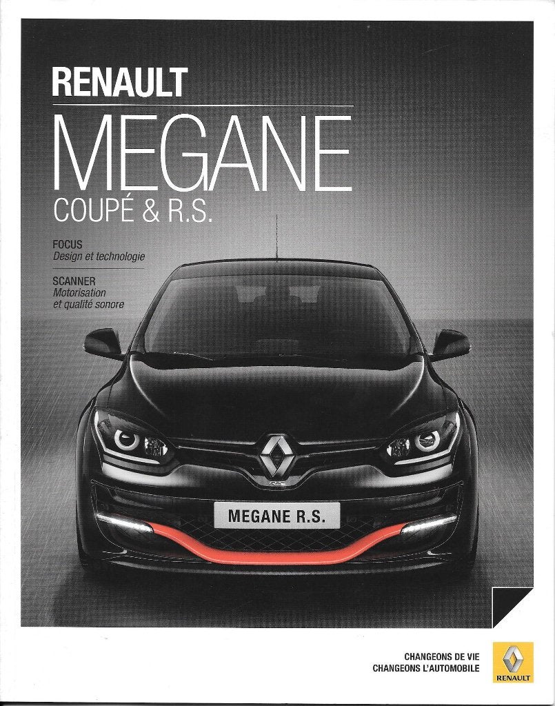 RENAULT MEGANE COUPE & RS,  2014, Livres, Enlèvement ou Envoi, Comme neuf, Renault