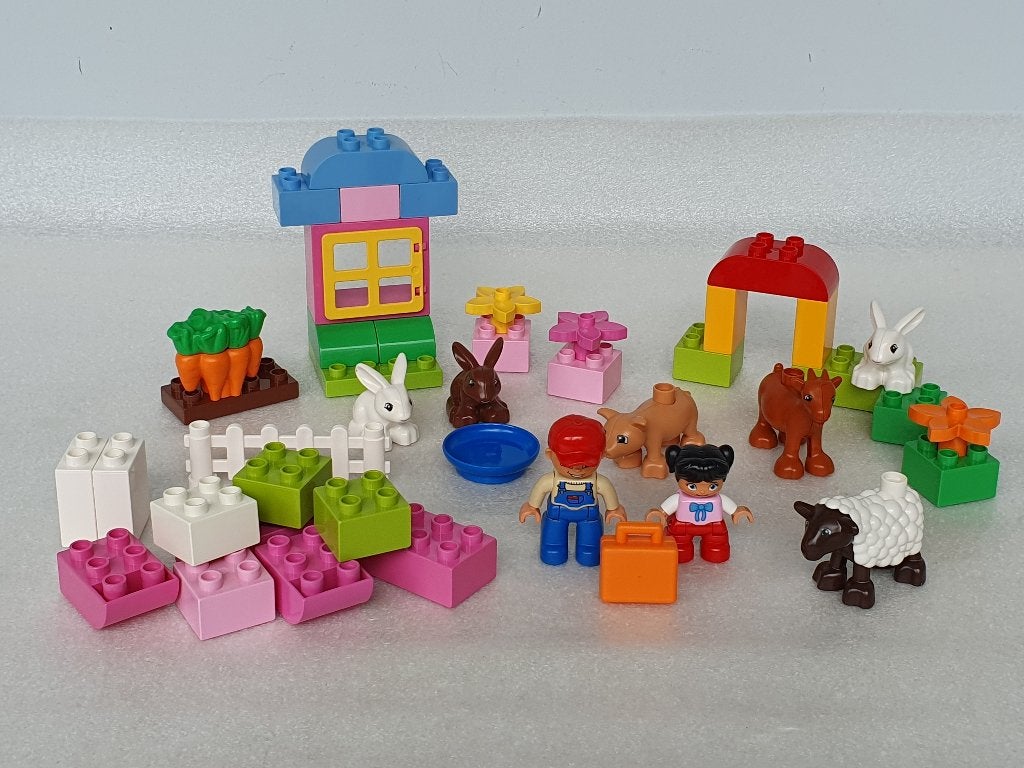 Lego Duplo 4623 + 10522: Boerderijdieren, Kinderen en Baby's, Gebruikt, Ophalen of Verzenden, Compleet, Duplo