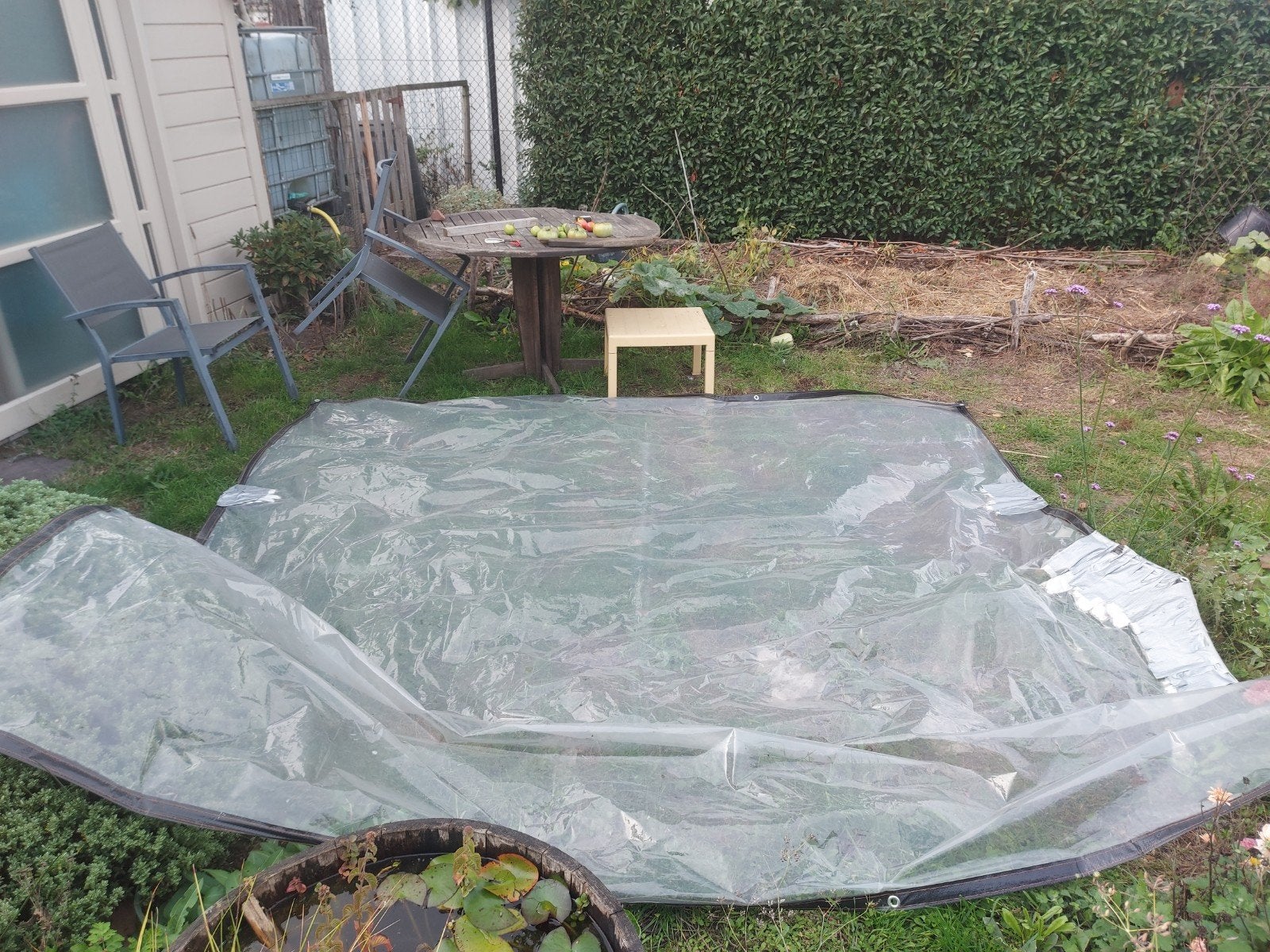 Plastic zeil 3mx3m. Met ringen, Ophalen, Gebruikt, Minder dan 5 m², Zeil