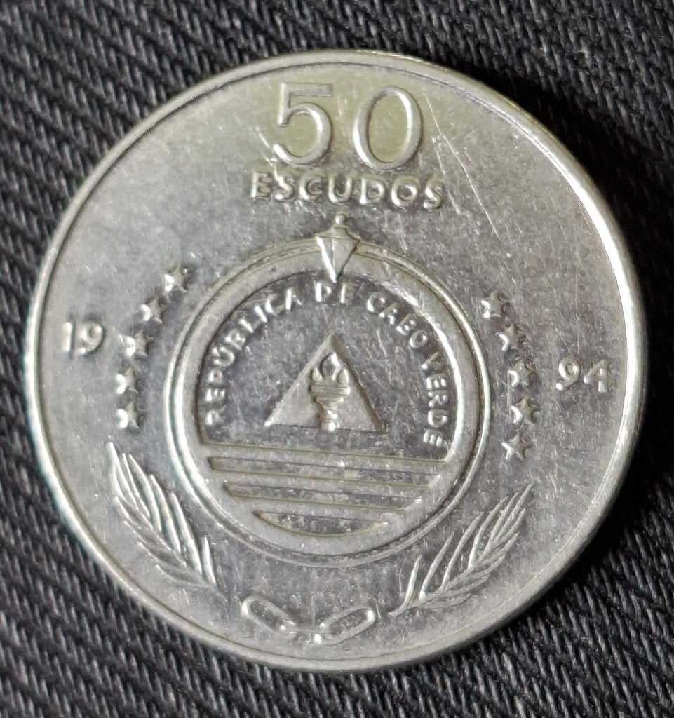 Pièce Cap Vert - 50 escudos - 1994, Timbres & Monnaies, Envoi, Afrique du Sud, Monnaie en vrac