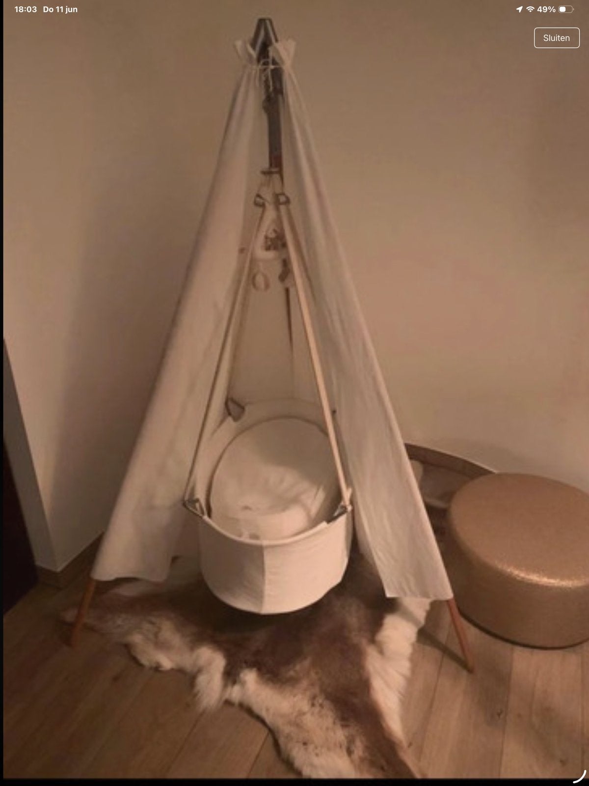 Leander tipi hangwieg, Enfants & Bébés, Berceaux & Lits, Utilisé, Enlèvement