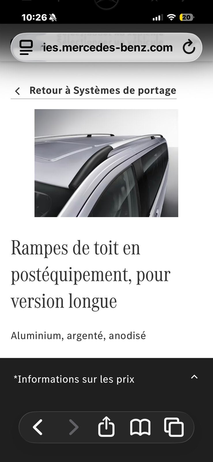 Nieuwe dakdragers Mercedes Vito Klasse V 447, Auto-onderdelen, Ophalen