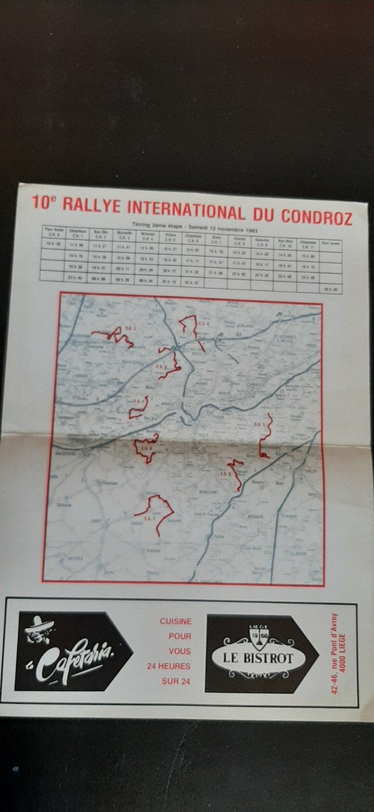 Rallye du Condroz 1983, Enlèvement ou Envoi