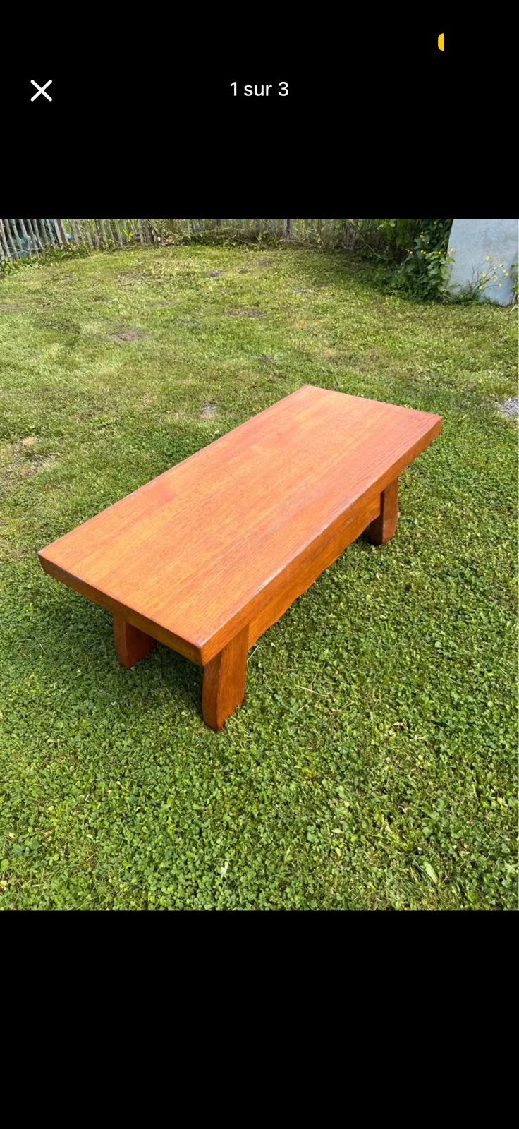 Table de salon en bois massif, Enlèvement, Comme neuf