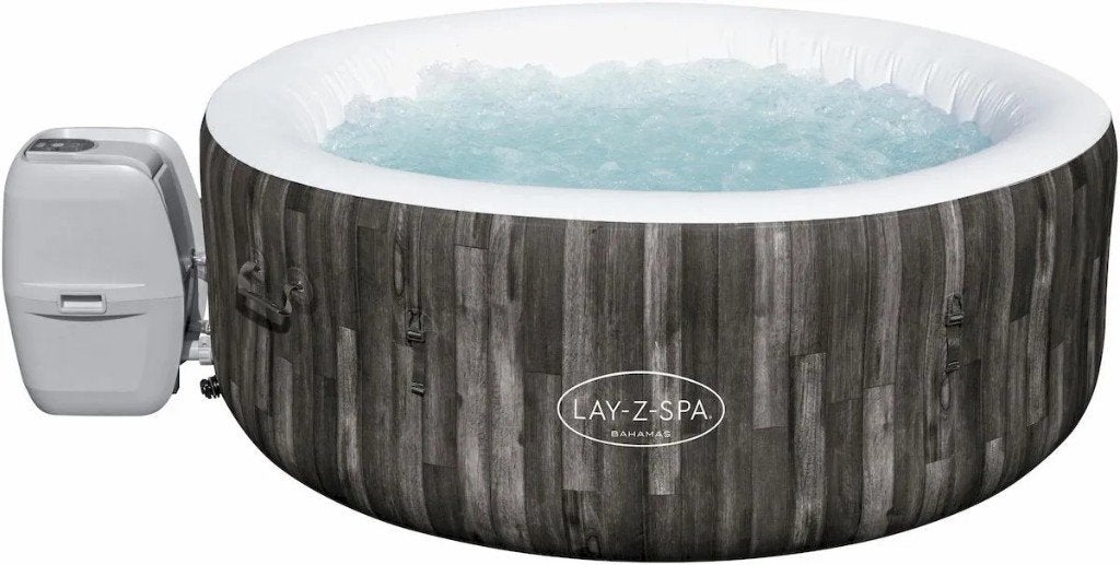 Lay-Z Spa Bahamas + produits d'entretien-2 chaises-6 filtres, Enlèvement, Comme neuf, Couverture, Gonflable