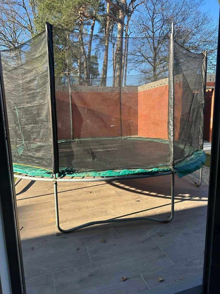 Trampoline in zeer goede staat 4 meter op 4, Ophalen, Zo goed als nieuw