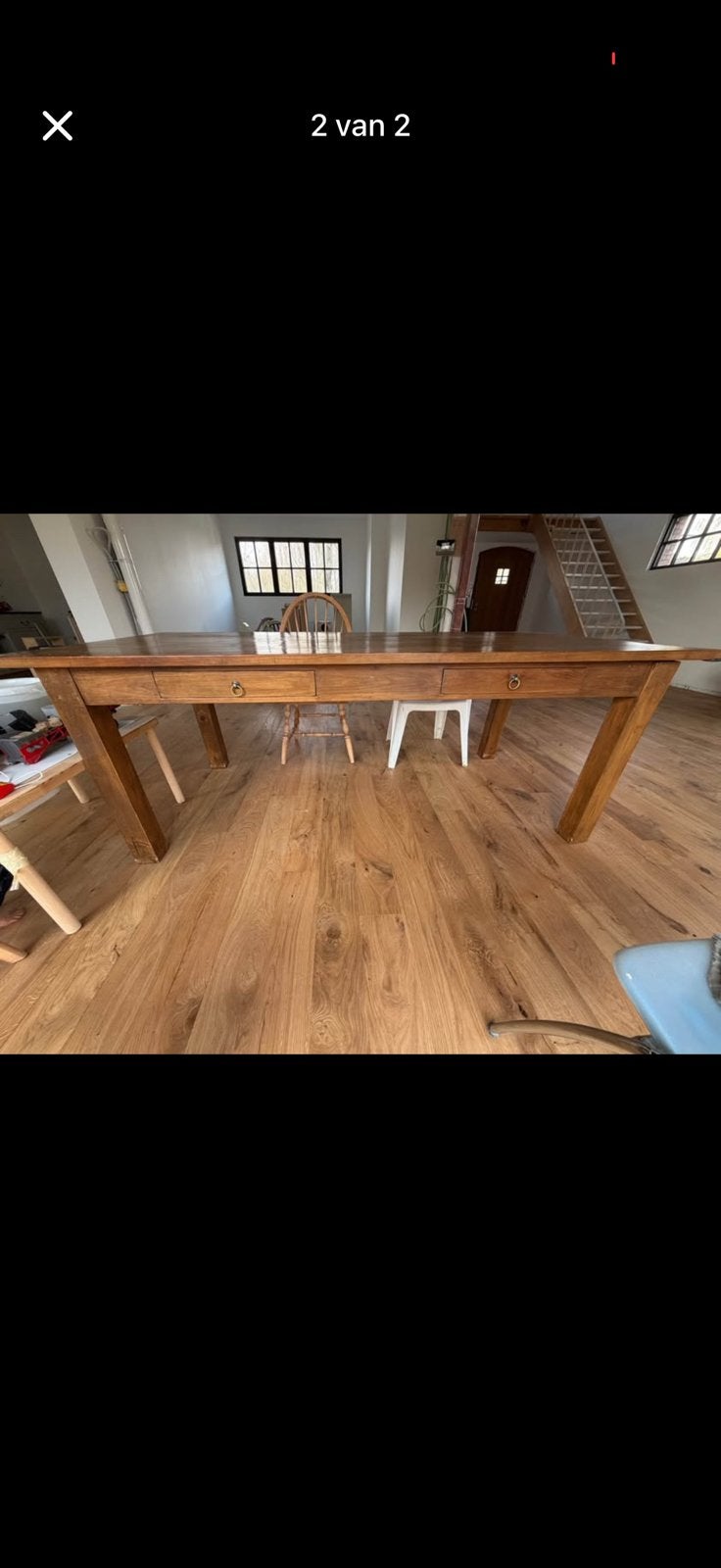 Massieve tafel, Ophalen