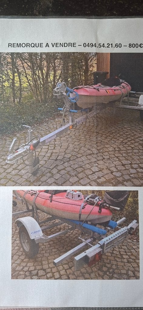 Remorque bateau, Enlèvement, Comme neuf