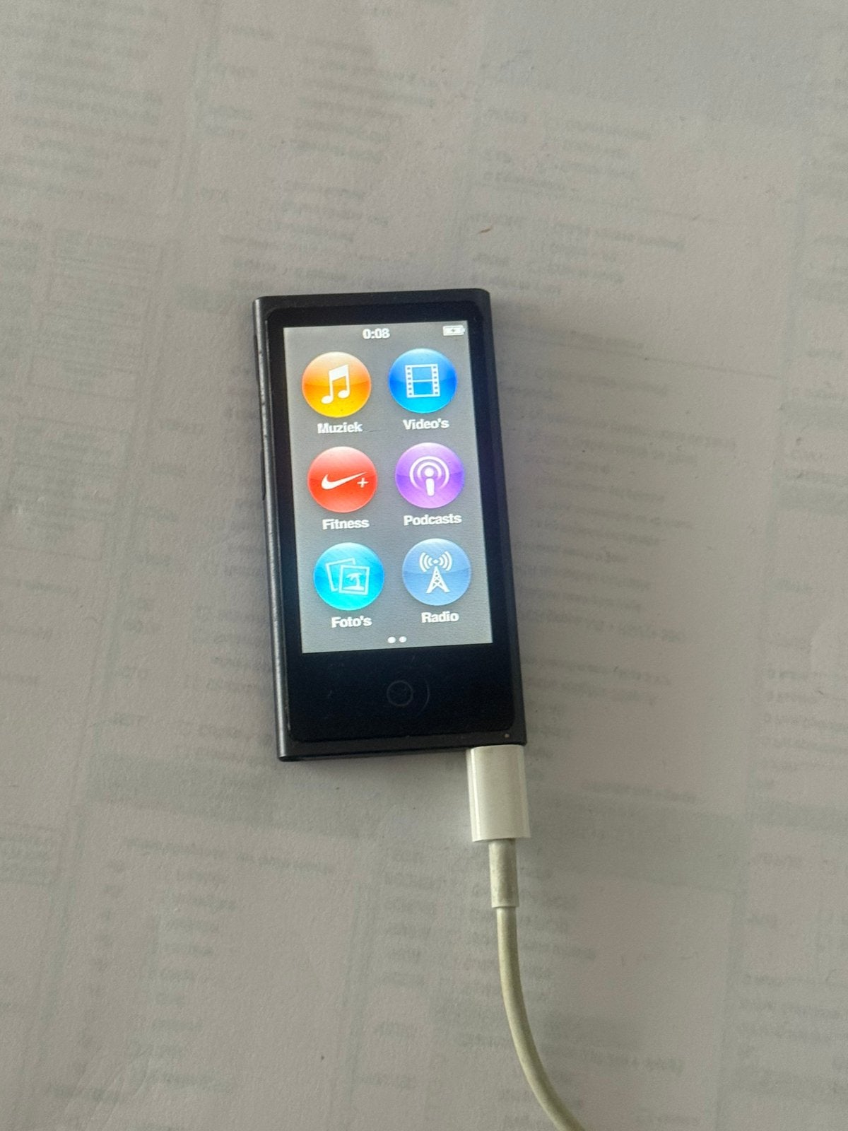 iPod nano 16 GB nieuwste generatie, Gebruikt, Met radio, Zwart, Ophalen of Verzenden