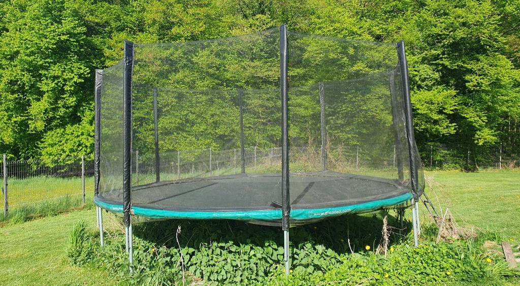 Trampoline avec filet de sécurité, Enlèvement, Utilisé