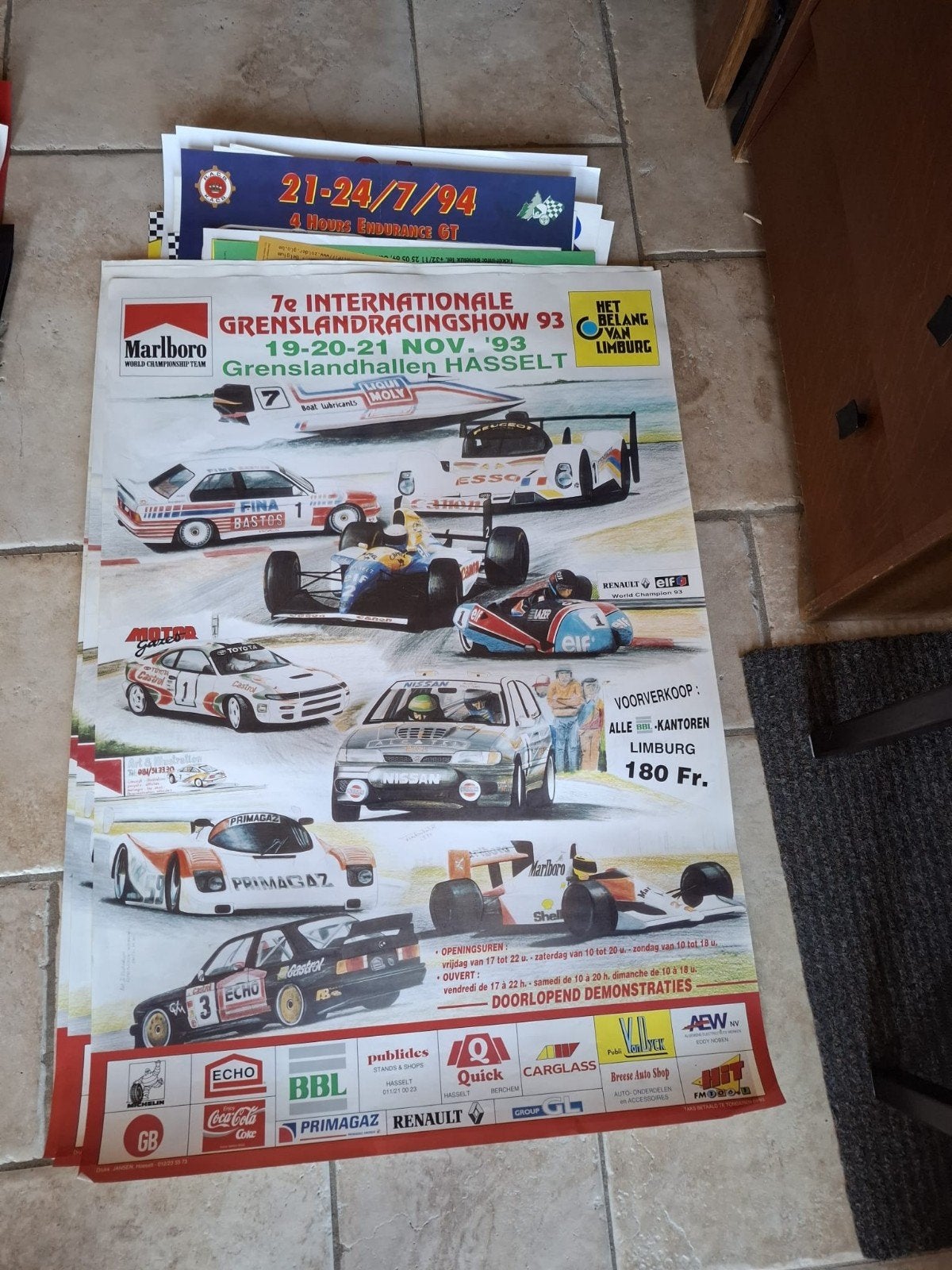 grote collectie posters van circuit zolder en spa, Ophalen