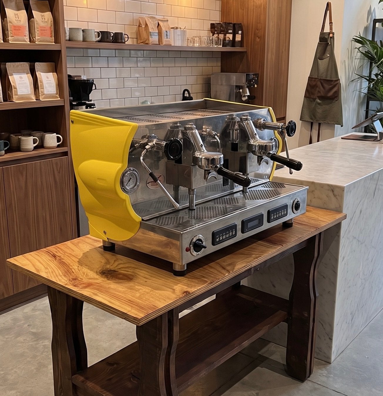 Professioneel Espressomachine + Molen, Ophalen, Nieuw zonder verpakking, Koffie en Espresso