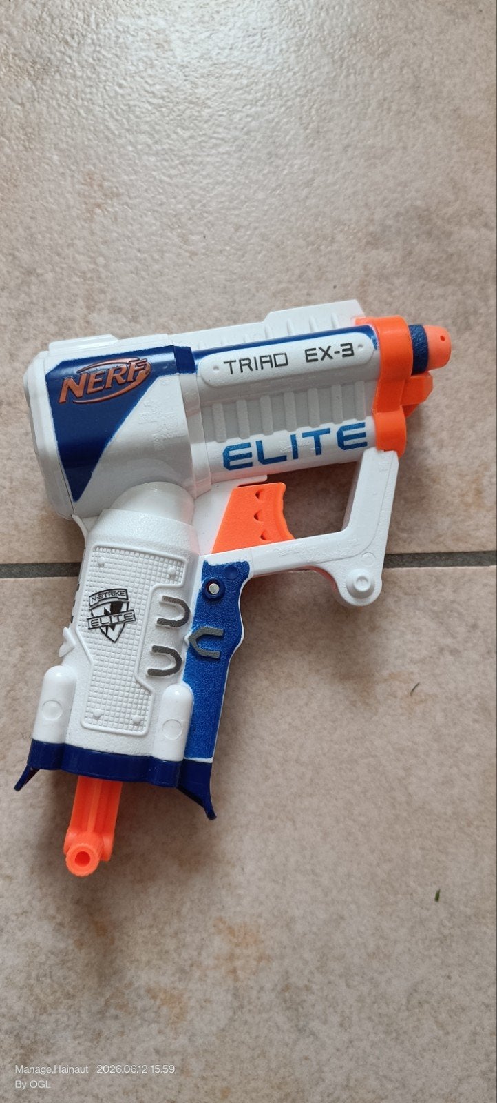 Nerf N-Strike Elite Triad EX-3, Enfants & Bébés, Jouets | Extérieur | Jeu d'action, Enlèvement ou Envoi