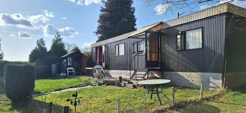 Retro Tiny House met Tuin & Inboedel – Perfect Weekendhuisje, Caravans en Kamperen, Stacaravans, Ophalen