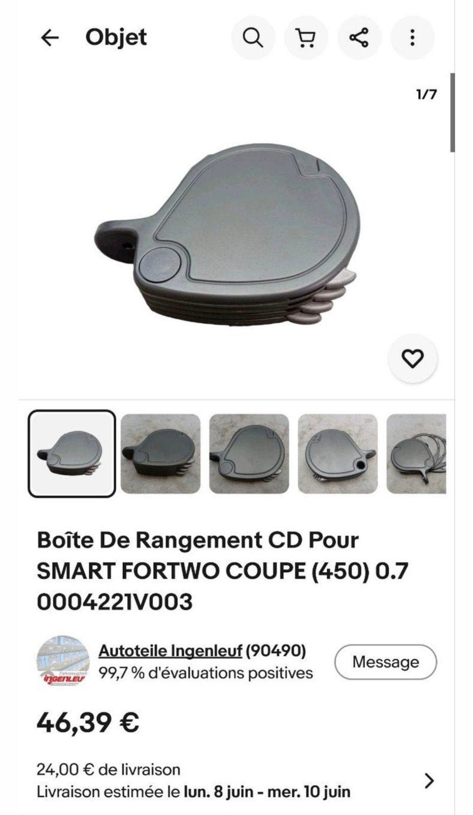 Range cd smart fortwo, Enlèvement, Smart