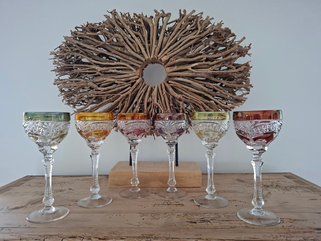 6 verres cristal de Bohême TB état général, Antiquités & Art, Antiquités | Verre & Cristal, Enlèvement