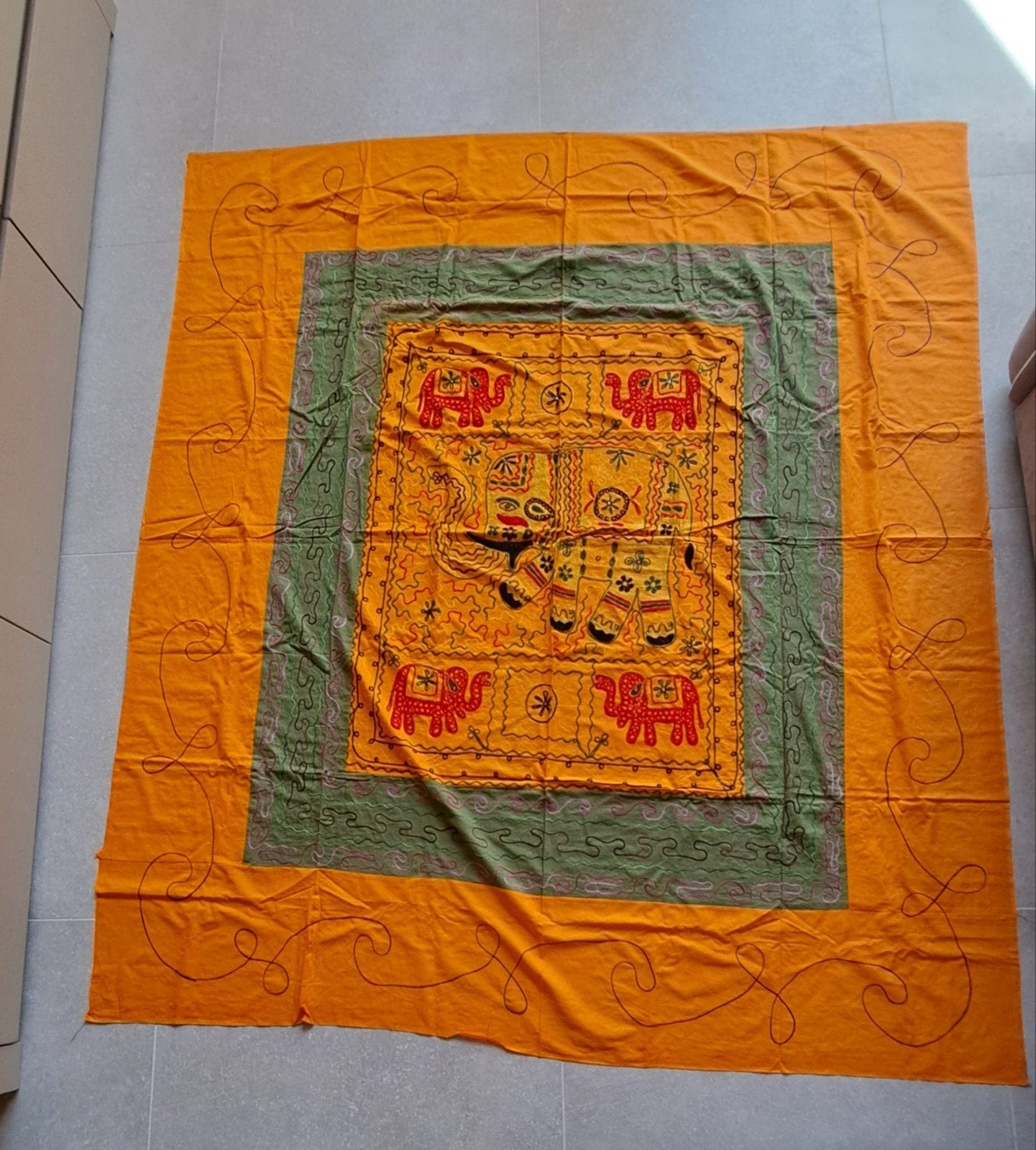 Indiase Doek/Laken, Antiek en Kunst, Origineel, Ophalen