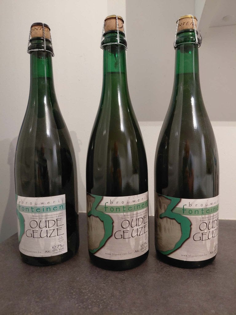3 FONTEINEN OUDE GEUZE 2012 - 2013 - 2015 75CL, Collections, Enlèvement ou Envoi