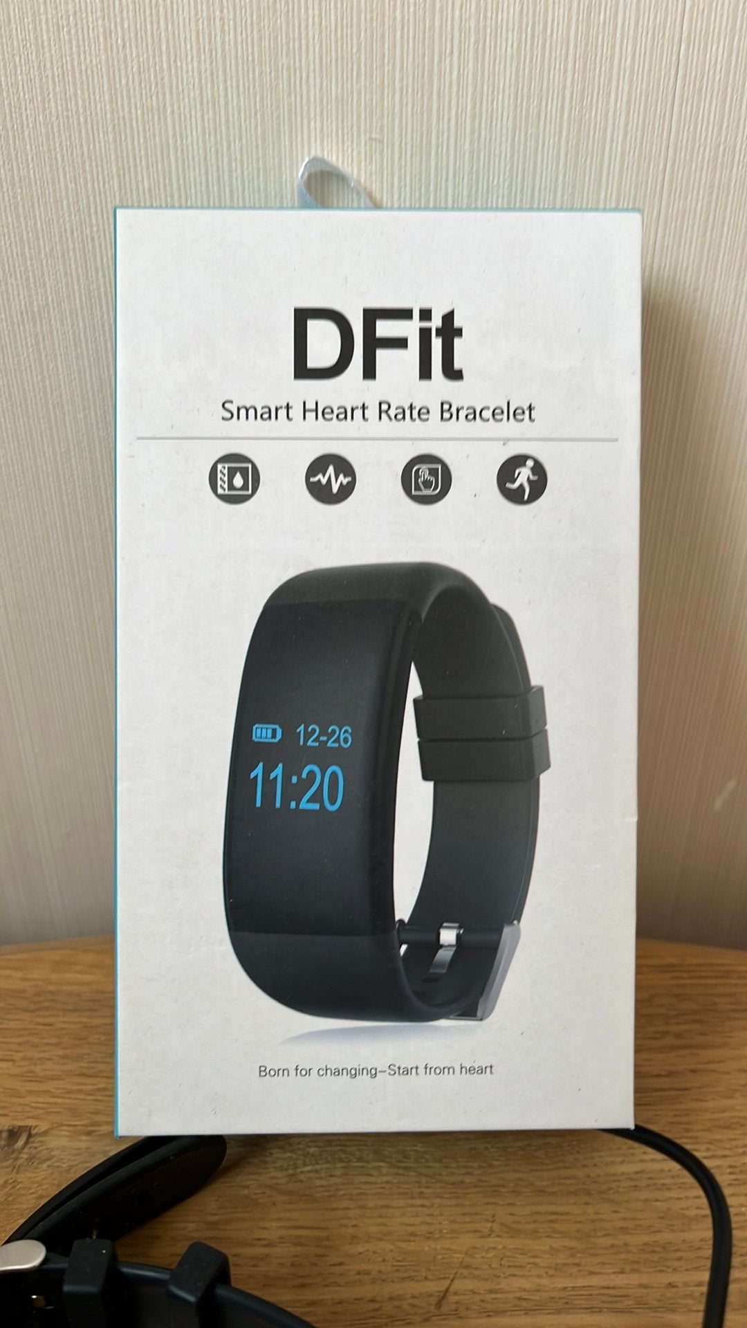 DFit smart heart rate bracelet, Handtassen en Accessoires, Activity trackers, Ophalen, Zo goed als nieuw