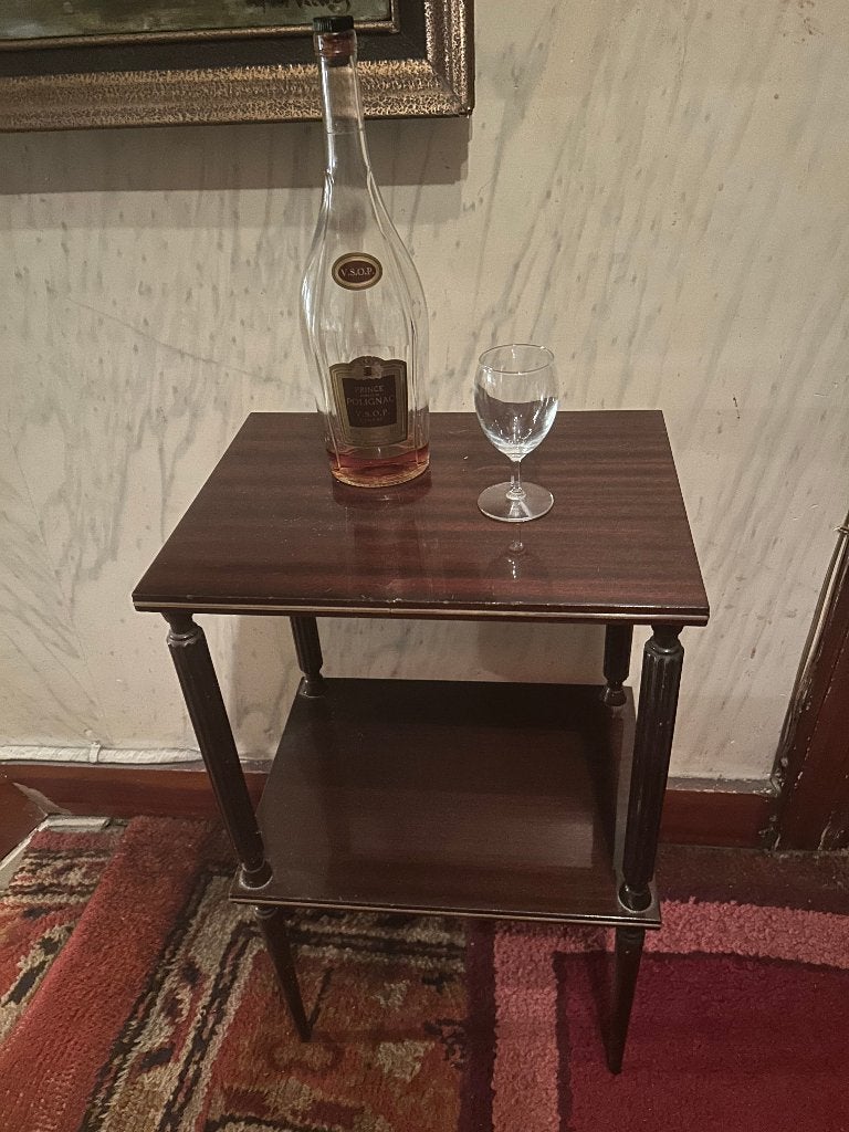 Prachtige vintage mahonie houten bijzettafel/etagère, Ophalen
