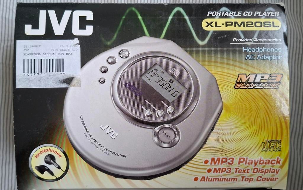 Discman Portable CD Speler JVC, getest en werkt prima, Enlèvement, Discman