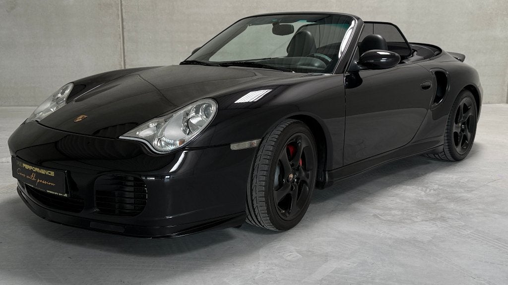 Porsche 996 Turbo Cabrio, Auto's, Porsche, Automaat, 4 zetels, Zwart, Zwart