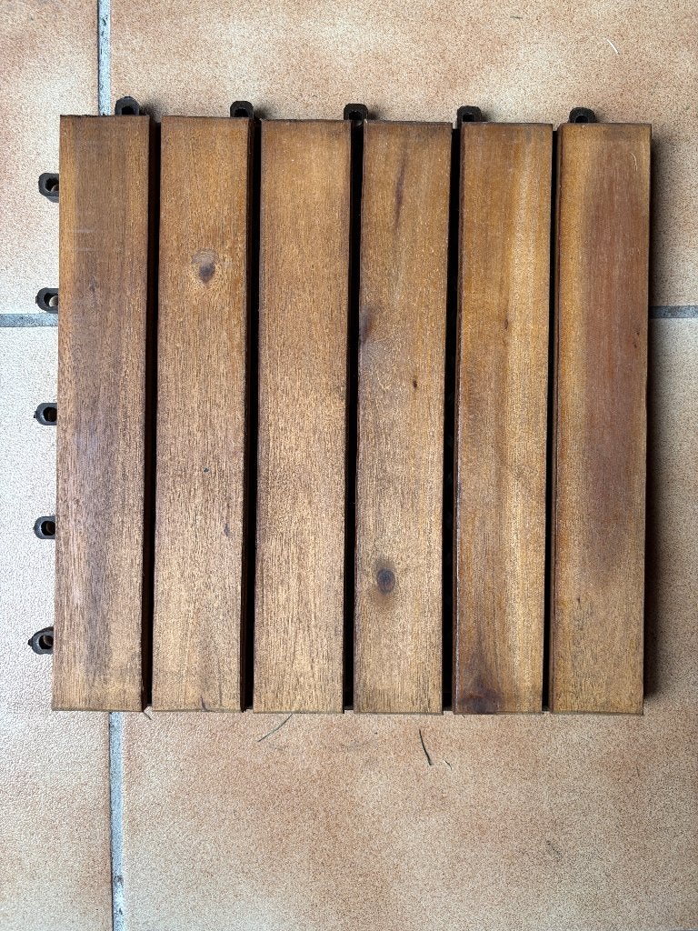 Houten tegels in acaciahout, Tuin en Terras, Ophalen, Nieuw