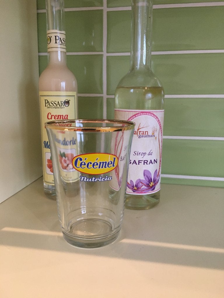 4 glazen vintage CéCémel, Ophalen of Verzenden, Zo goed als nieuw, Overige typen