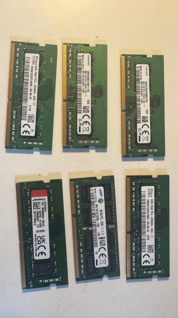 6 x 8 Go de mémoire vive SODIMM, Enlèvement ou Envoi, Reconditionné, Laptop, 8 GB