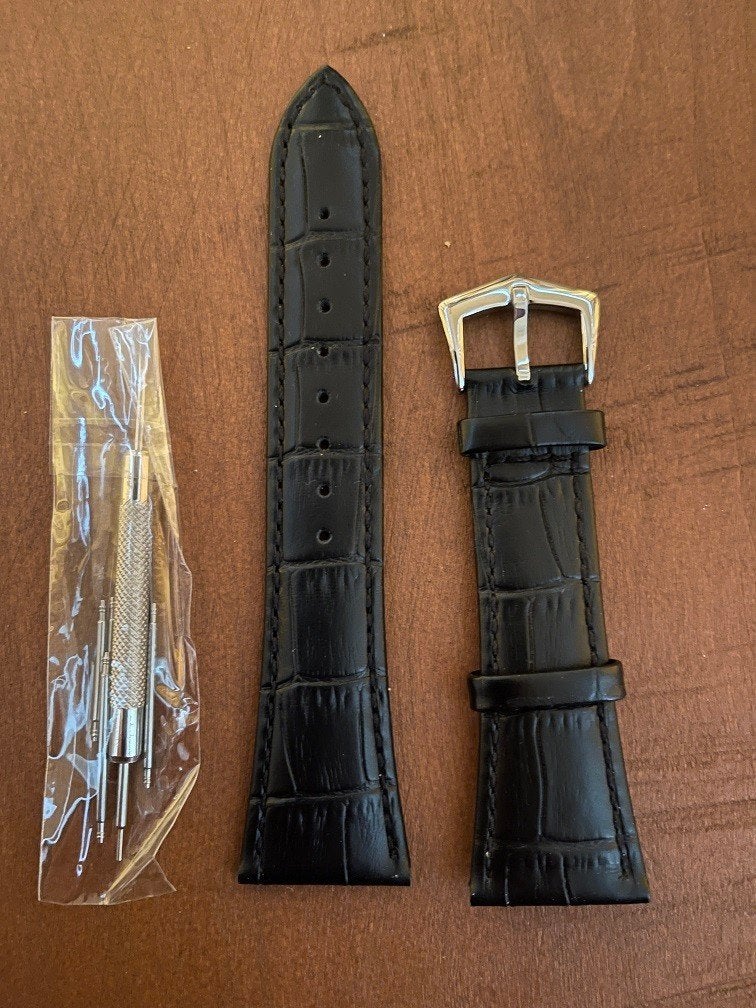 horlogeband leder voor Baume Mercier Hampton 25 mm aanzet, Handtassen en Accessoires, Overige Accessoires, Nieuw, Ophalen of Verzenden