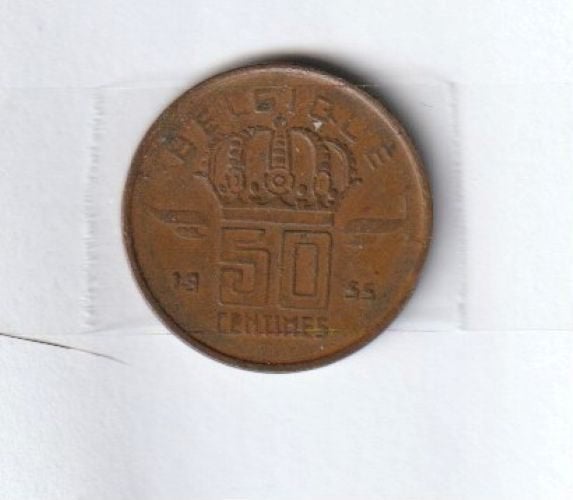 BELGIQUE BELGIUM BAUDOUIN 50 C 1955 FR, Enlèvement ou Envoi, Métal, Monnaie en vrac