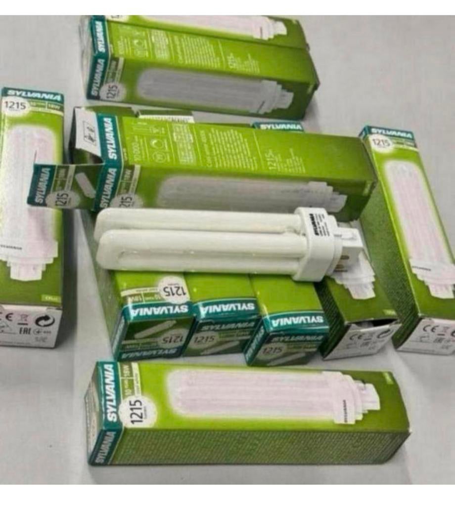 10 ampoules Sylvania LYNX-DE CFL 18 W 4 000 K G24q-2 1215, Enlèvement ou Envoi, Neuf, Moins de 30 watts, Ampoule économique
