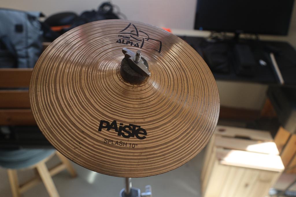 Paiste cymbalen op Mapex statief, Ophalen of Verzenden, Gebruikt, Overige merken