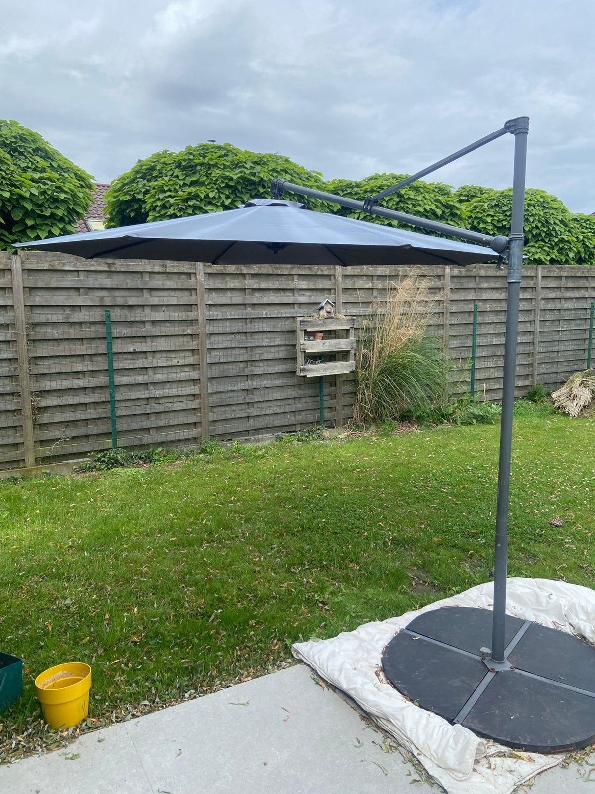Zweefparasol, Ophalen, Zweefparasol